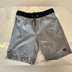 Billabong Athletic Gray Shorts with Black Trim